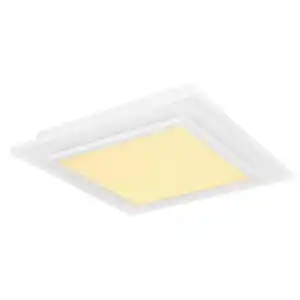 Globo Led-Deckenleuchte Murphy, Weiß, Metall, Kunststoff, G, 44.3x6.3x44.3 cm, Farbwechsler, Stufenschalter, Farben fixierbar, Farbtemperaturwechsler, Lampen & Leuchten, Innenbeleuchtung, Leuchten n