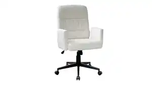 Bürostuhl Drehstuhl Cord creme - Federkern-Polsterung - CHARLY