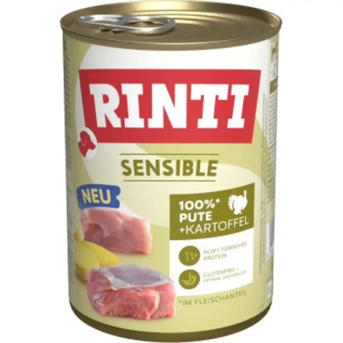 Bild 1 von RINTI Sensible Nassfutter Hund, Adult, Dose Pute und Kartoffel 12x400 g