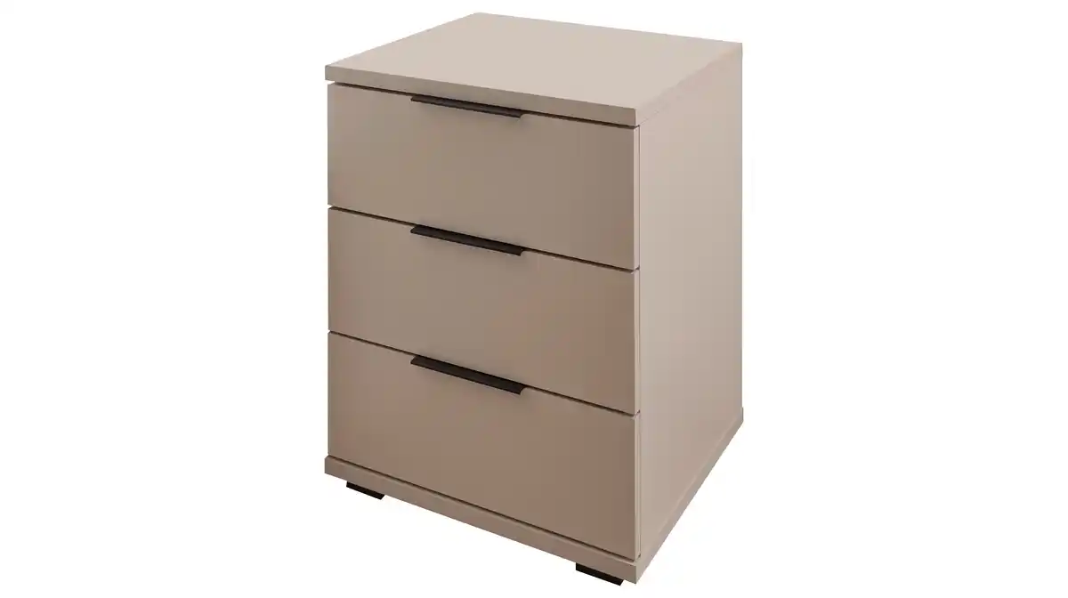 Bild 1 von Nachttisch beige 46 x 42 cm - 3 Schubladen - UNIVERSAL