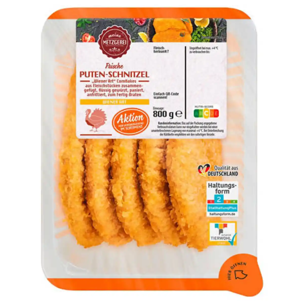 Bild 1 von MEINE METZGEREI Puten Schnitzel Wiener Art 800 g