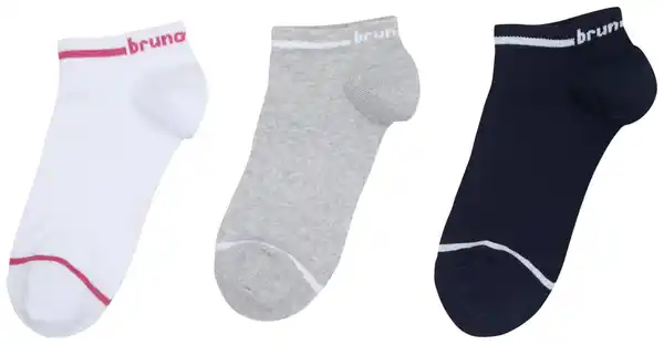 Bild 3 von BRUNO BANANI Damen-Sneakersocken, 3 Paar