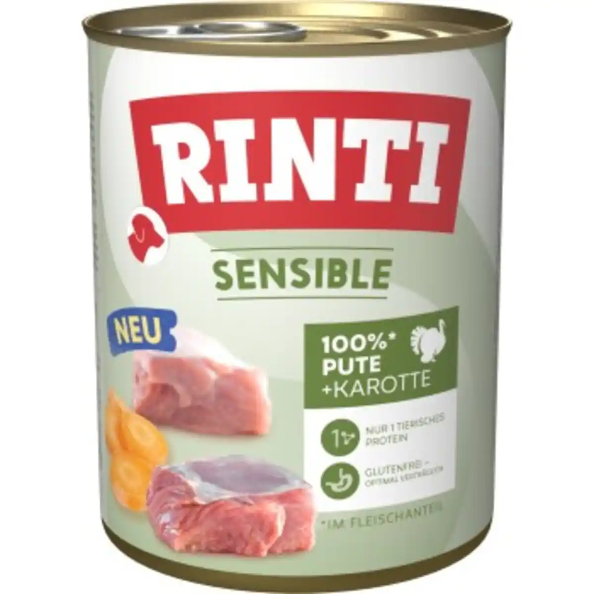 Bild 1 von RINTI Sensible Nassfutter Hund, Adult, Dose, Pute und Möhre 6x800 g