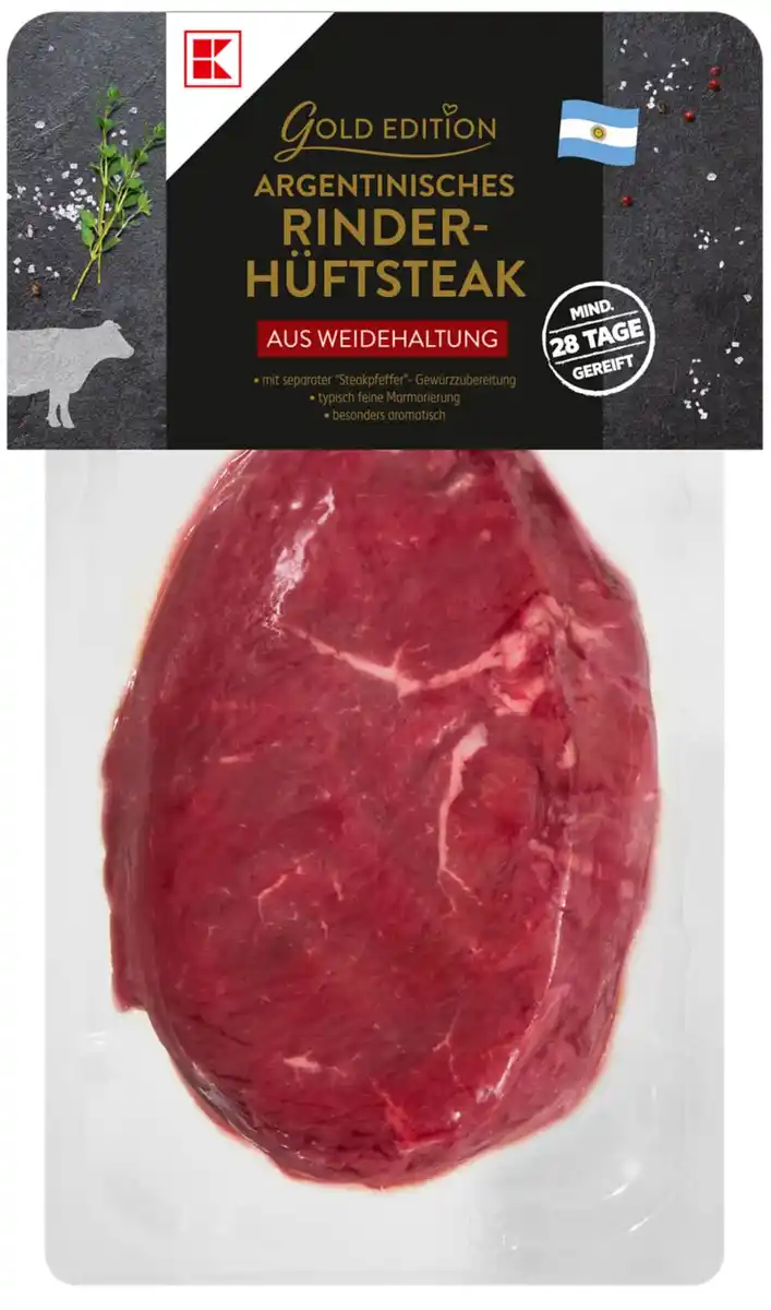 Bild 1 von K-FAVOURITES Argent. Rinder-Hüftsteak, 200-g-Packg.