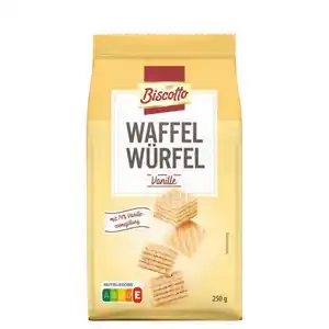 BISCOTTO Waffel Würfel 250 g, Vanille