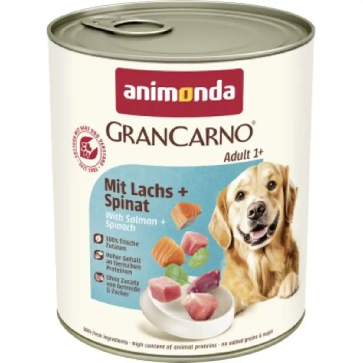 Bild 1 von animonda GranCarno Original Nassfutter Hund Adult, Lachs und Spinat 6x800 g