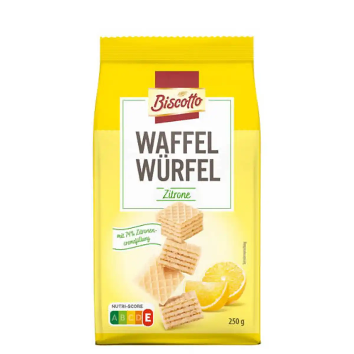 Bild 1 von BISCOTTO Waffel Würfel 250 g, Zitrone