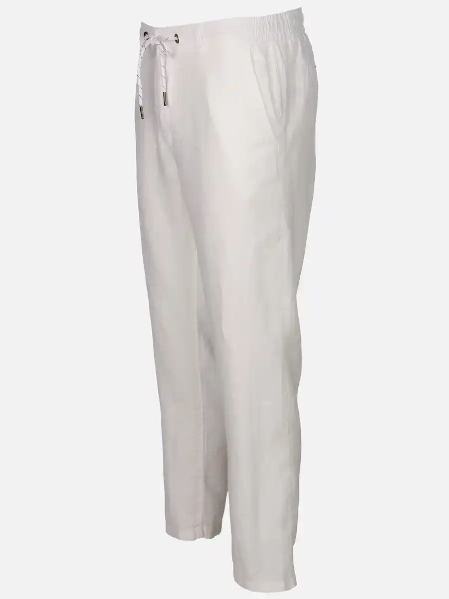 Bild 3 von Herren Leinenhose mit Kordelzug Weiß
