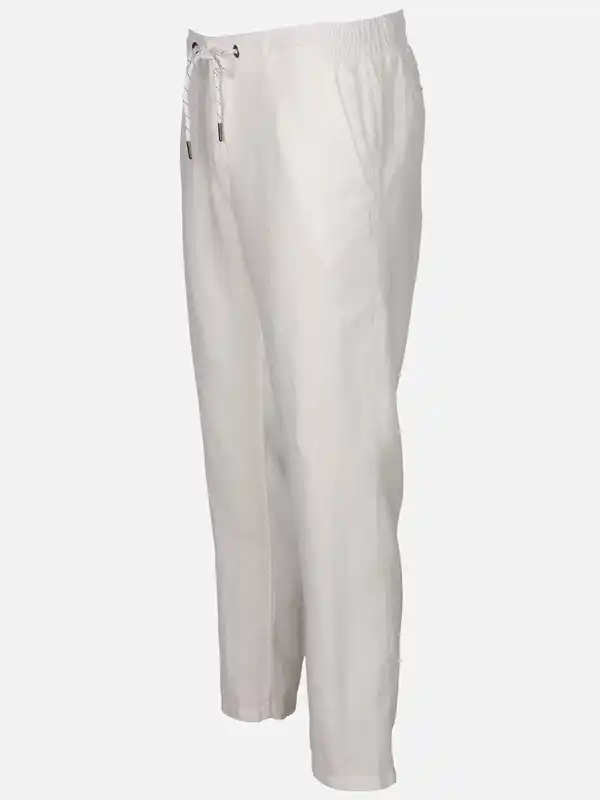 Bild 3 von Herren Leinenhose mit Kordelzug Weiß