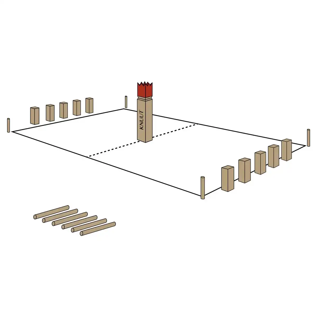 Bild 3 von Toyfel Knuut Kubb mit Stoffbeutel Braun FSC