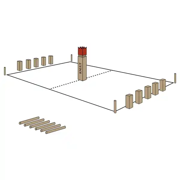 Bild 3 von Toyfel Knuut Kubb mit Stoffbeutel Braun FSC