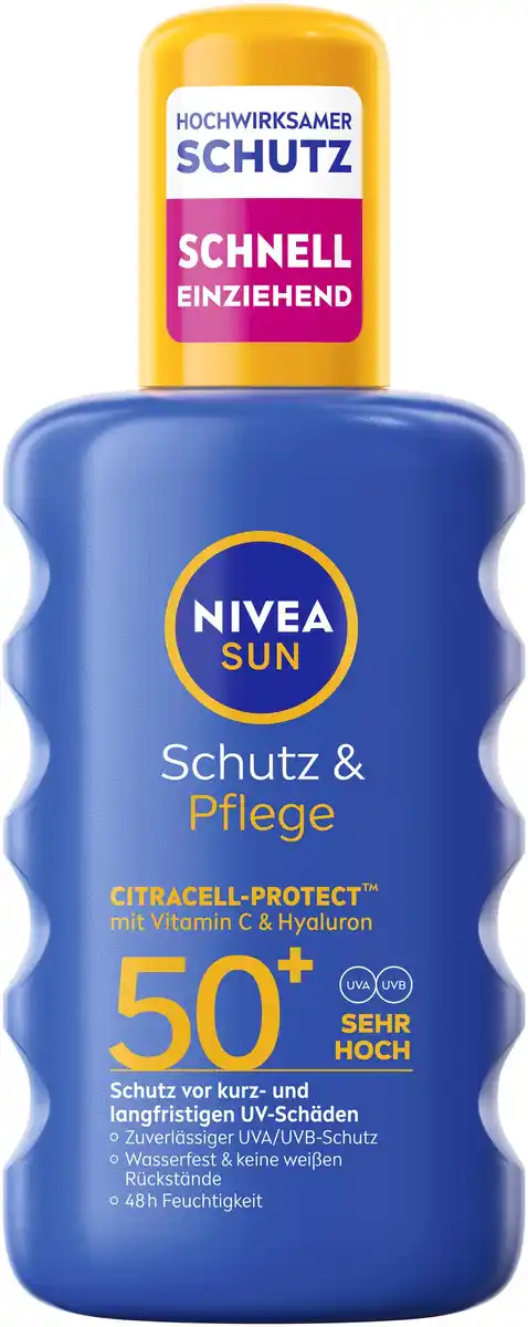 Bild 1 von NIVEA SUN Sonnenspray Schutz & Pflege LSF50+, 200 ml