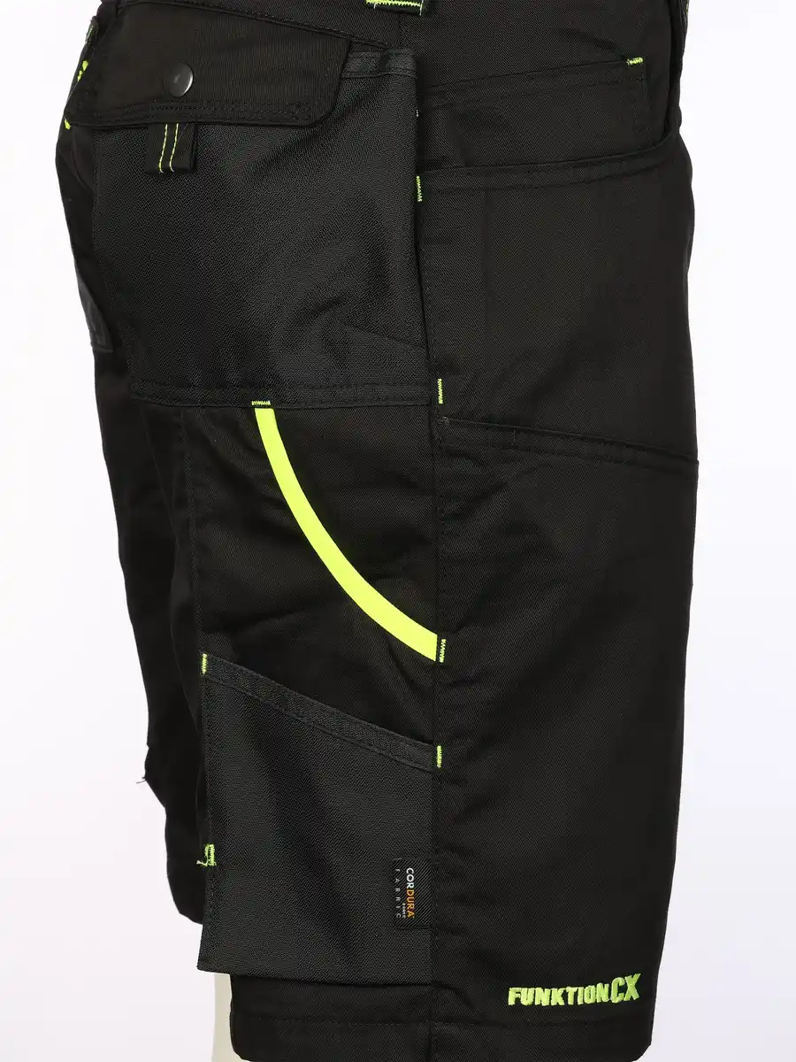 Bild 4 von Herren Arbeitsshorts mit Neondetails Schwarz