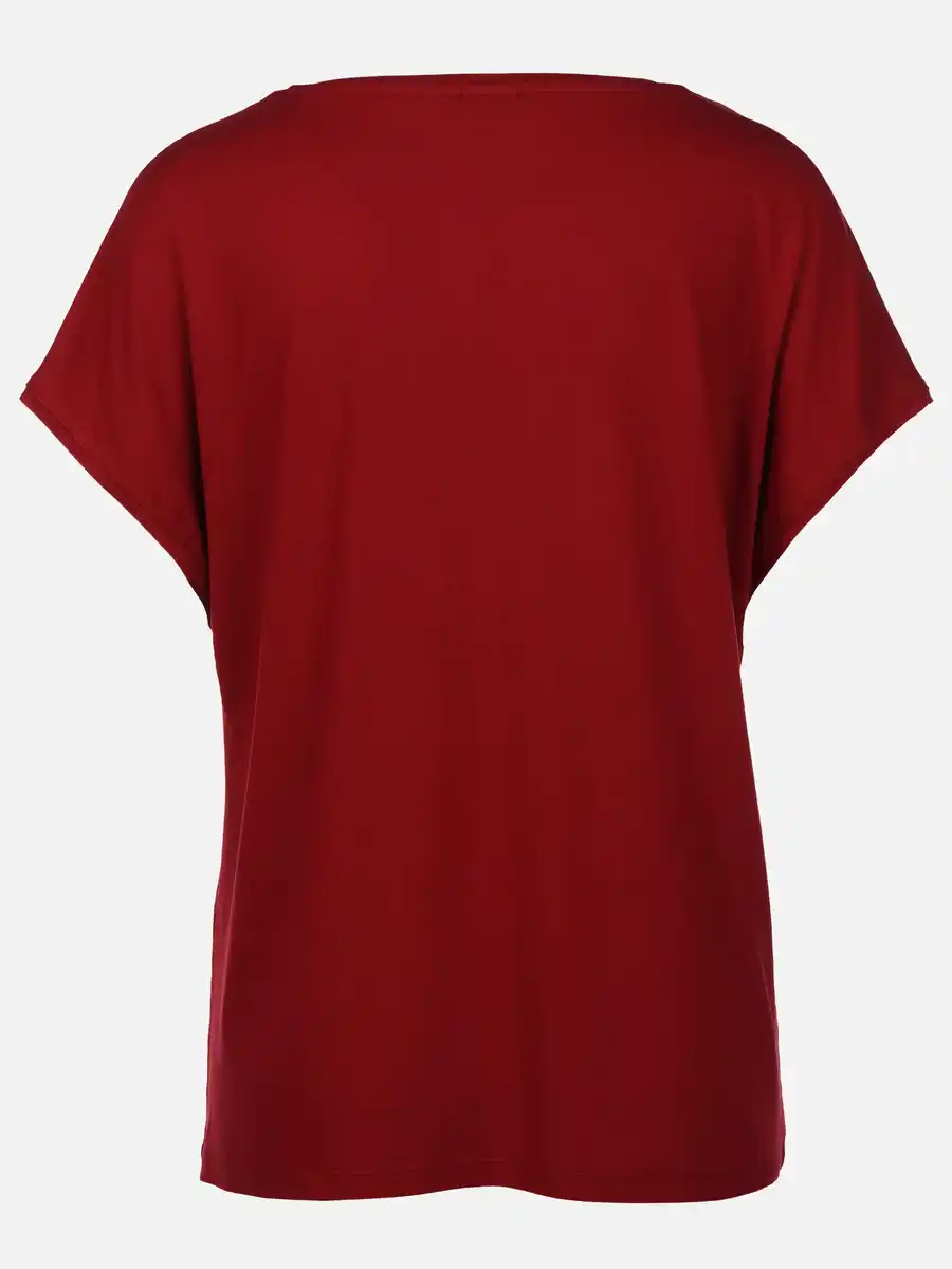Bild 2 von Damen Shirt mit Print und Glitzersteinchen Rot