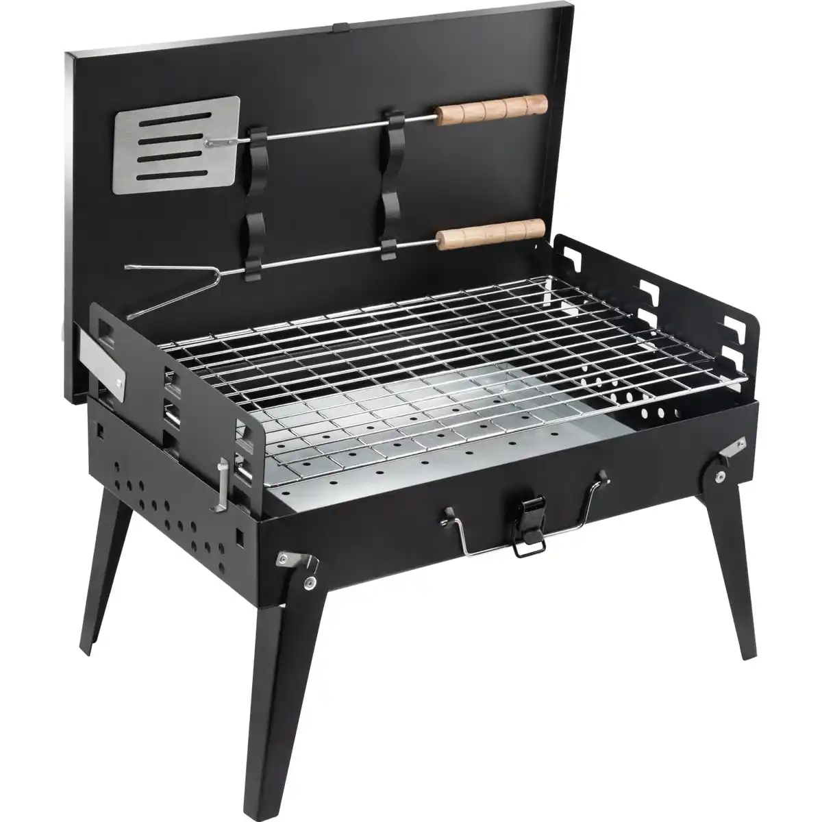 Bild 1 von Camping-Holzkohlegrill Faltbar 45 cm x 30,5 cm x 46,8 cm