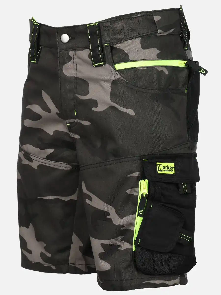 Bild 3 von Herren Arbeitsshorts mit Neondetails Grün