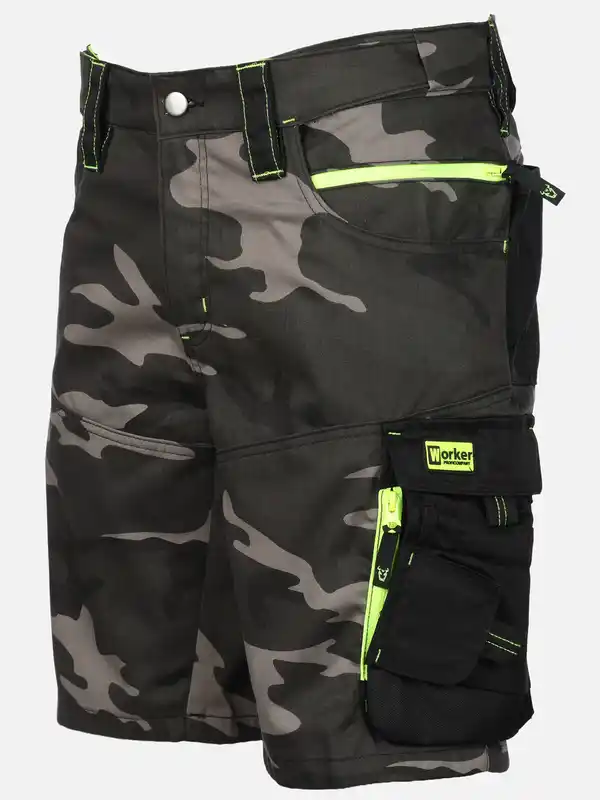 Bild 3 von Herren Arbeitsshorts mit Neondetails Grün