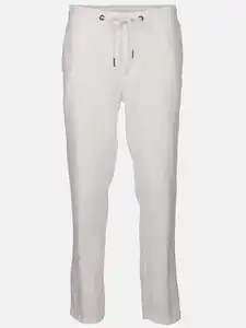 Herren Leinenhose mit Kordelzug Weiß