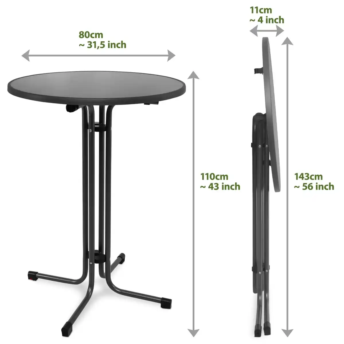 Bild 2 von Beautissu Sylt Stehtisch Ø 80 cm Grau
