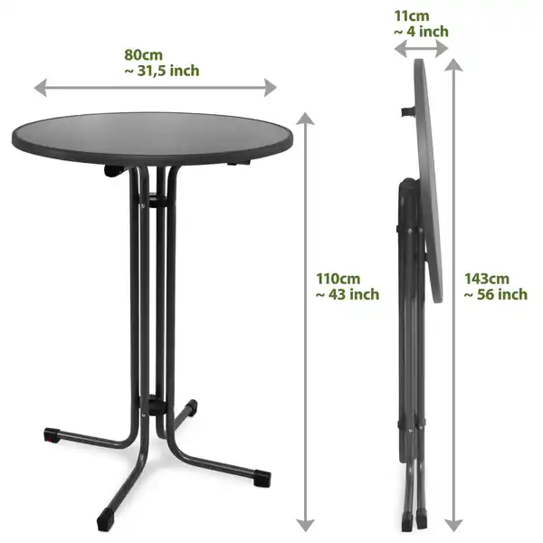 Bild 2 von Beautissu Sylt Stehtisch Ø 80 cm Grau