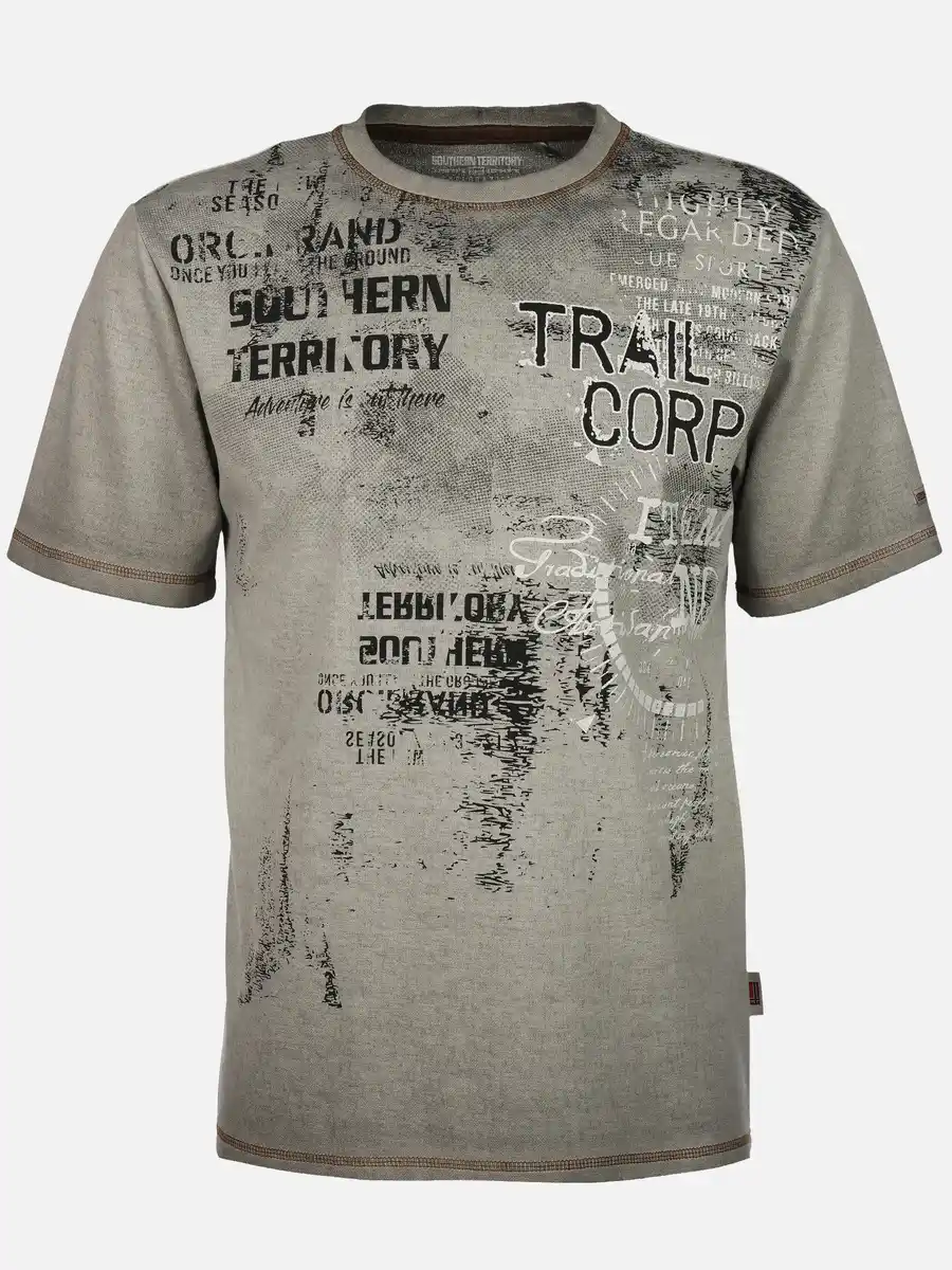 Bild 1 von Herren T-Shirt mit großem Frontprint Grau