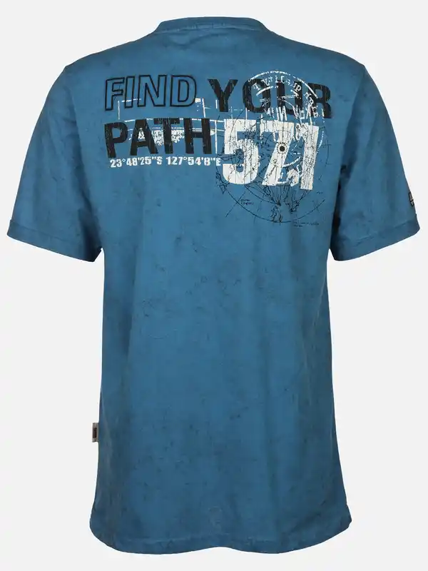 Bild 2 von Herren Henleyshirt mit Print Blau