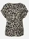 Bild 1 von Damen Crepe Shirt mit Alloverprint Schwarz