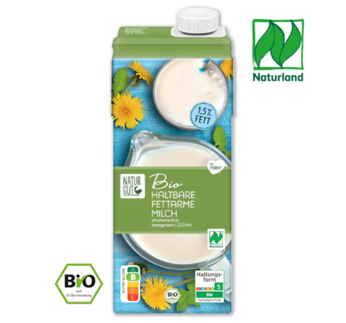 Bild 1 von NATURGUT Bio fettarme H-Milch