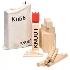 Toyfel Knuut Kubb mit Stoffbeutel Braun FSC