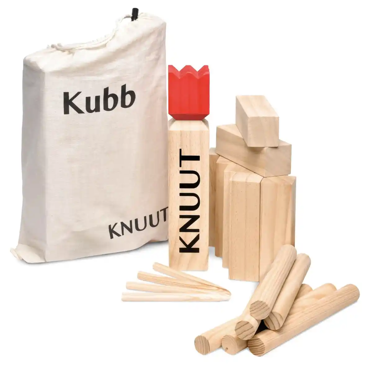 Bild 1 von Toyfel Knuut Kubb mit Stoffbeutel Braun FSC