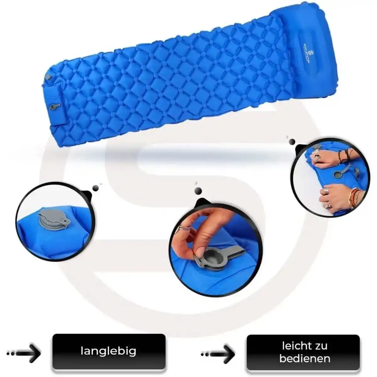Bild 3 von Sportisfaction Isomatte Selbstaufblasend 600g Ultraleicht Campingmatte 190x58x5cm