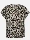 Bild 2 von Damen Crepe Shirt mit Alloverprint Schwarz