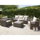 Bild 1 von Best Garten-Lounge-Set Mombasa 4-teilig aus Polyrattan Cappuccino/Sand