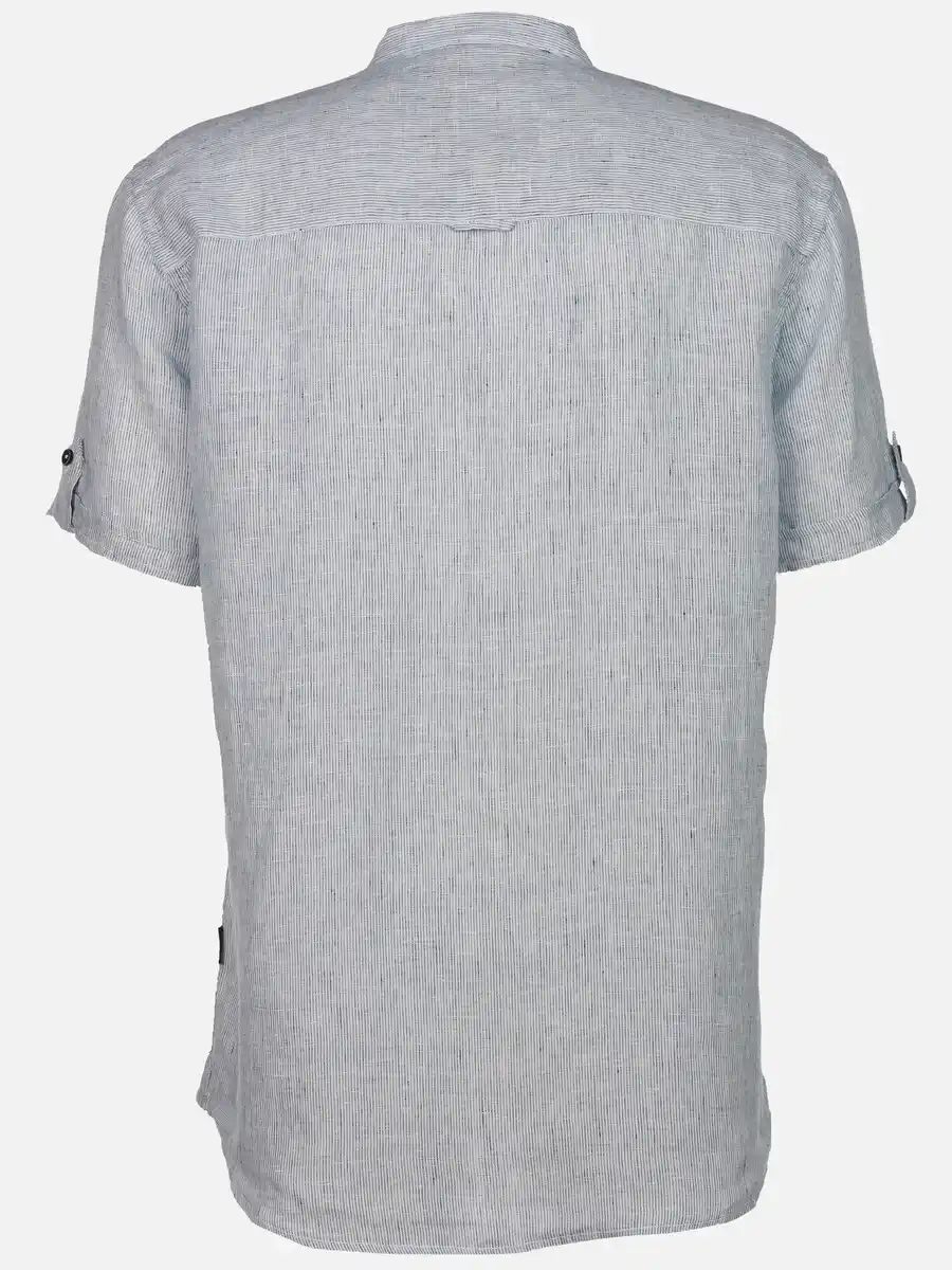 Bild 2 von Herren Leinenhemd mit Stehkragen Blau