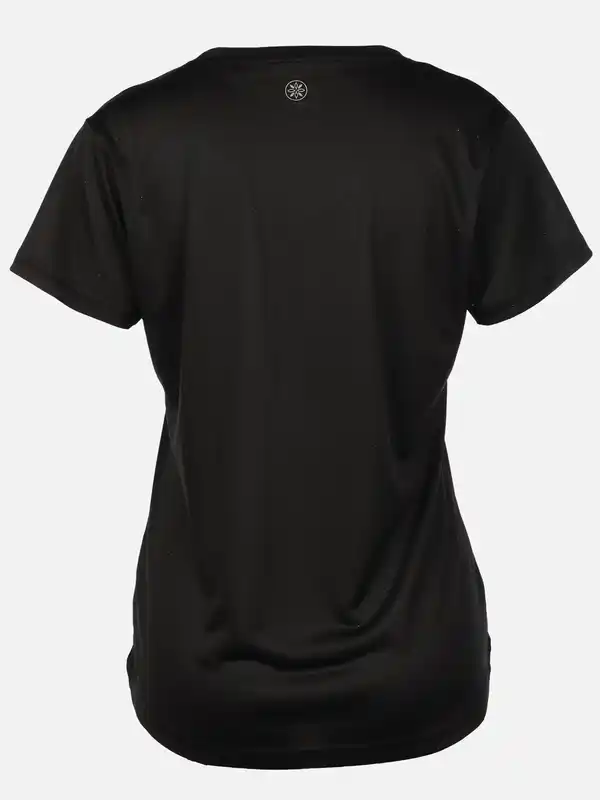Bild 2 von Damen Sport T-Shirt mit V-Ausschnitt Schwarz