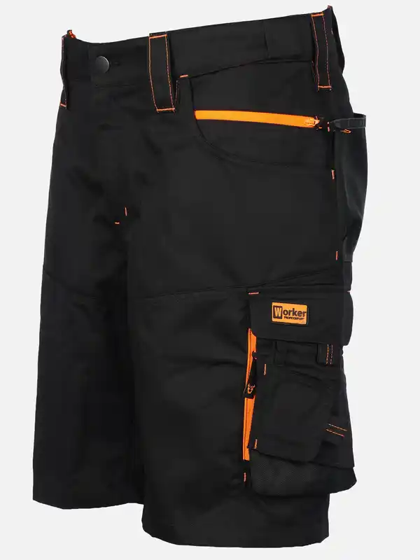 Bild 3 von Herren Arbeitsshorts mit Neondetails Schwarz