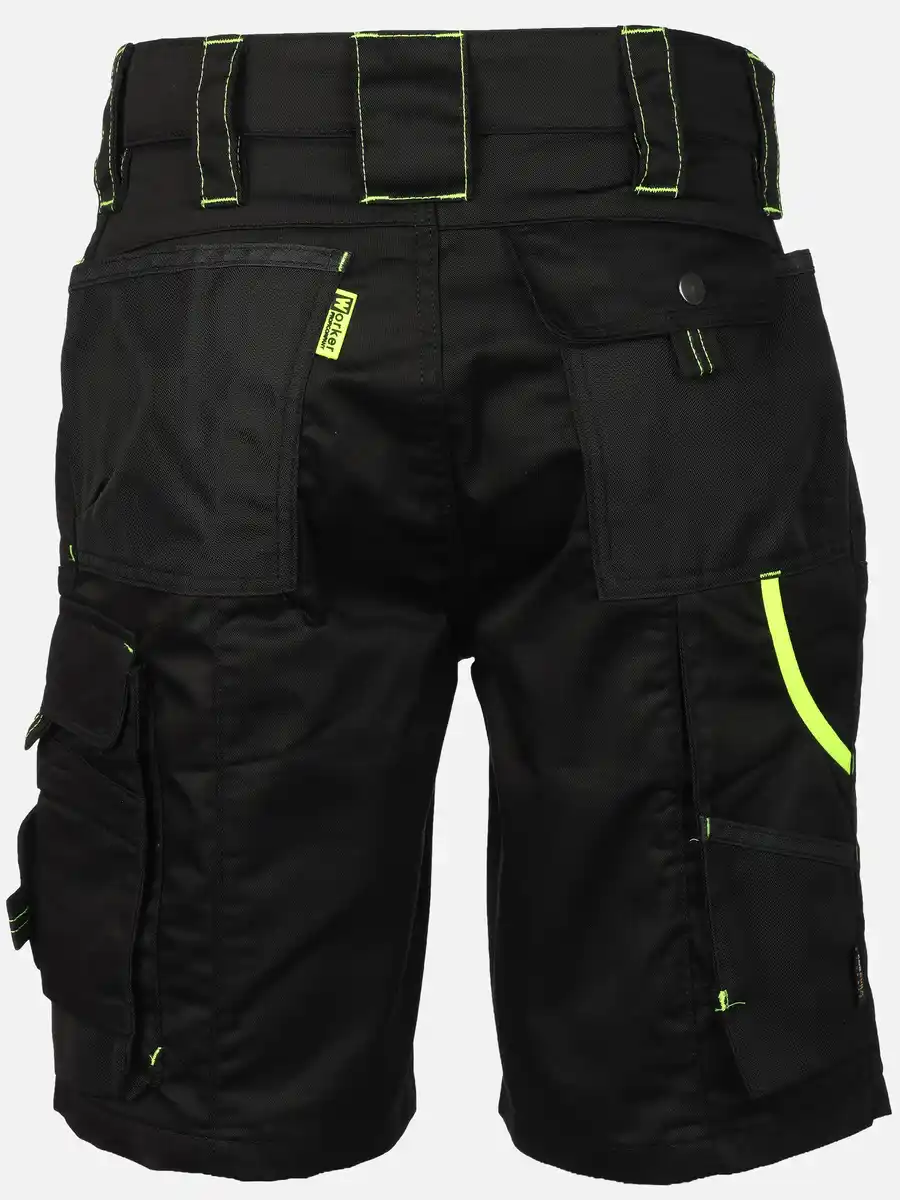 Bild 2 von Herren Arbeitsshorts mit Neondetails Schwarz