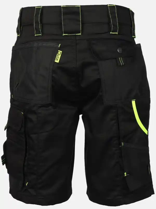 Bild 2 von Herren Arbeitsshorts mit Neondetails Schwarz