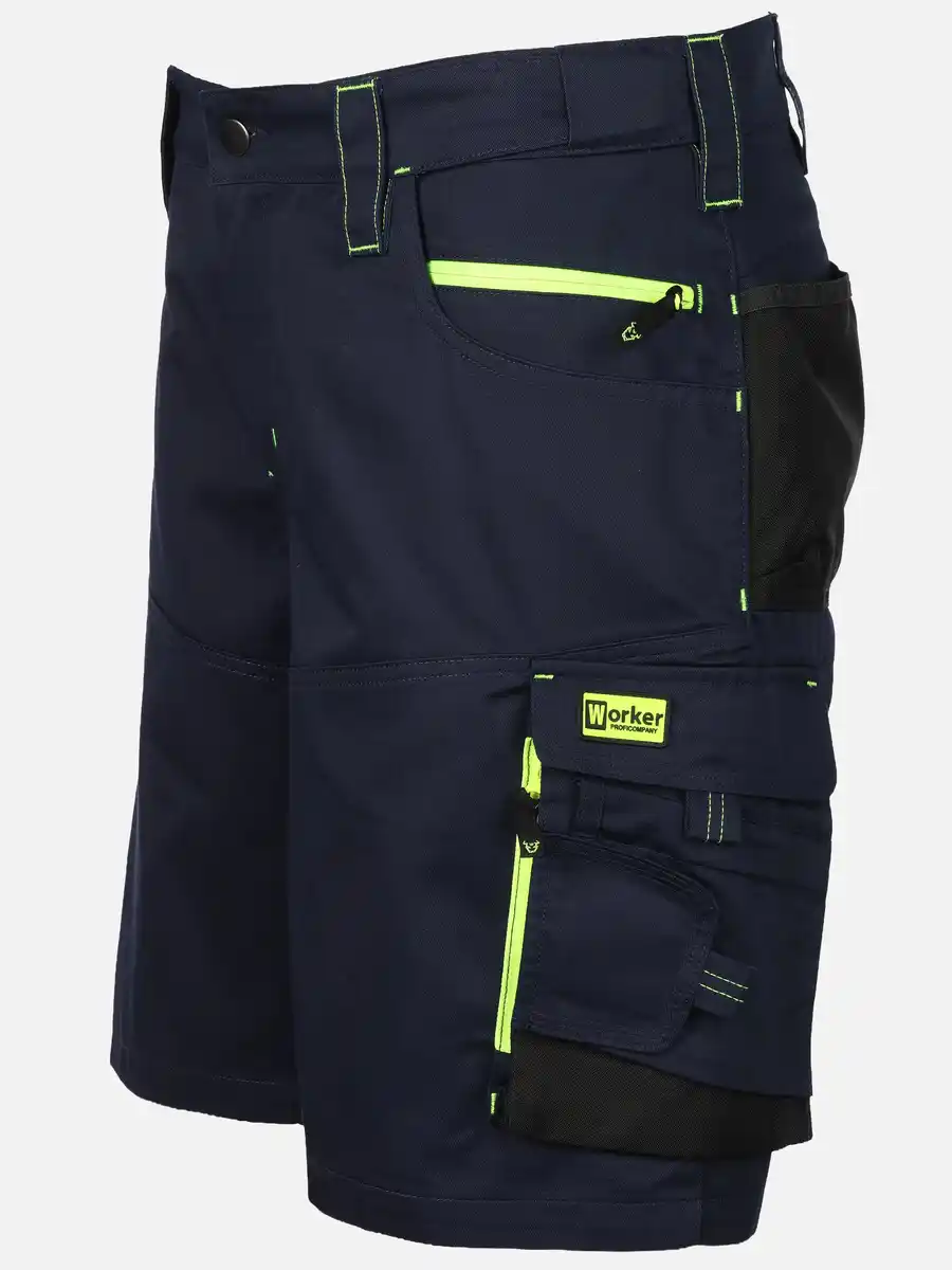 Bild 3 von Herren Arbeitsshorts mit Neondetails Blau