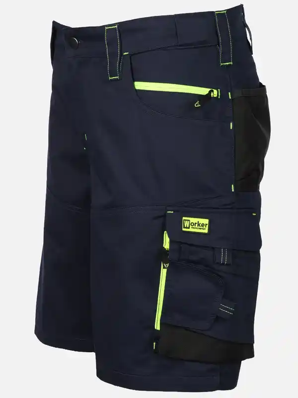 Bild 3 von Herren Arbeitsshorts mit Neondetails Blau