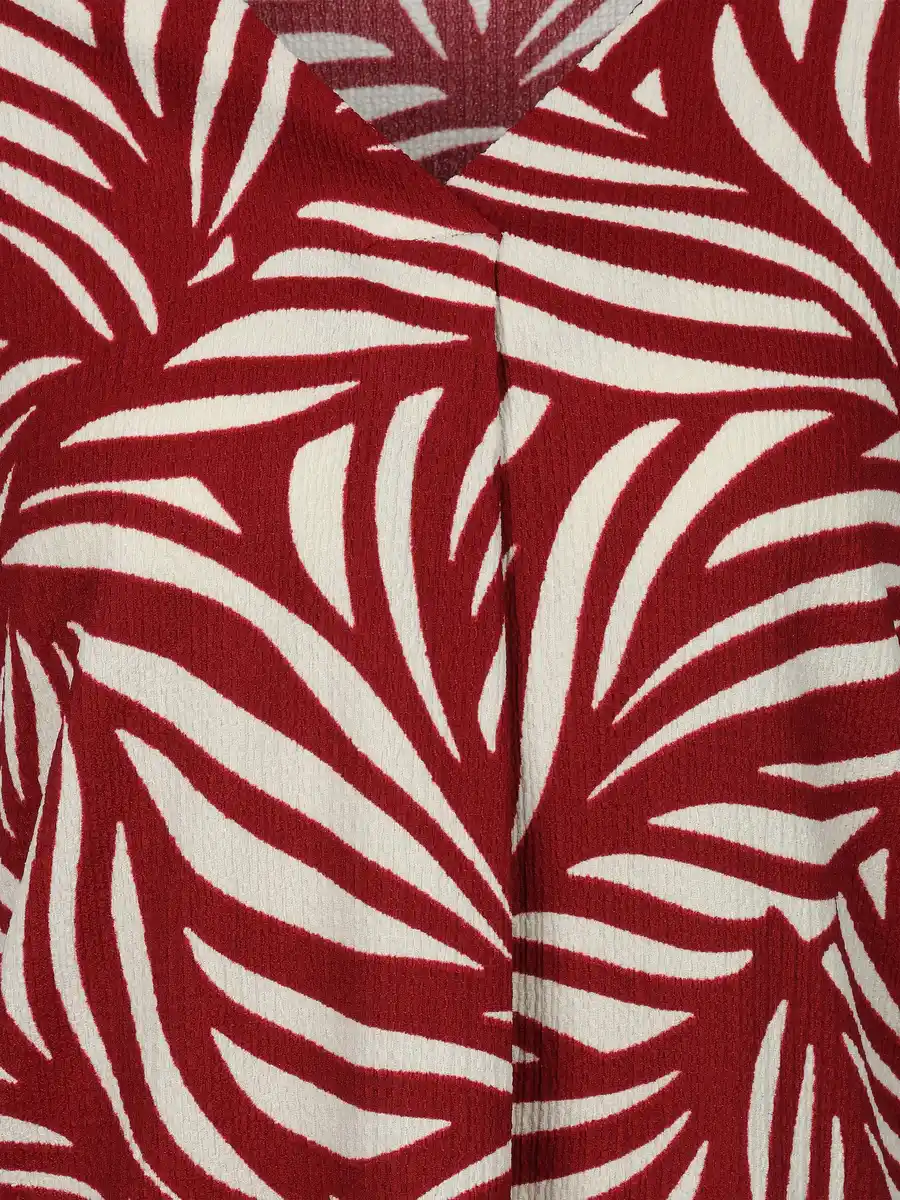 Bild 3 von Damen Crepe Shirt mit Alloverprint Rot