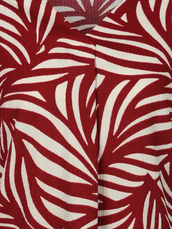 Bild 3 von Damen Crepe Shirt mit Alloverprint Rot