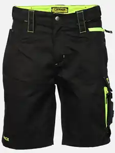 Herren Arbeitsshorts mit Neondetails Schwarz
