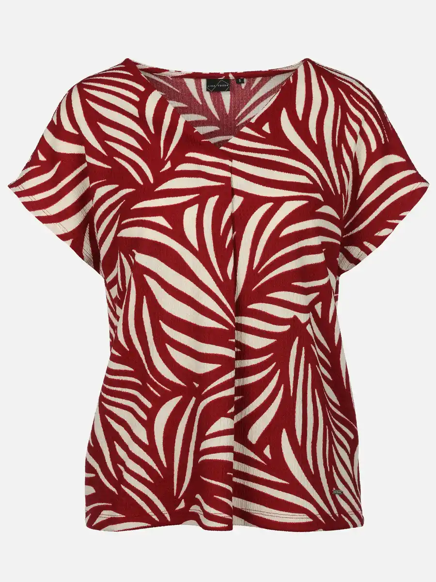Bild 1 von Damen Crepe Shirt mit Alloverprint Rot