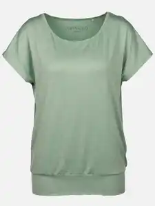 Damen Sport T-Shirt mit Bund Grün