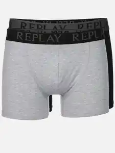 Herren Retro Shorts im 2er Pack Grau