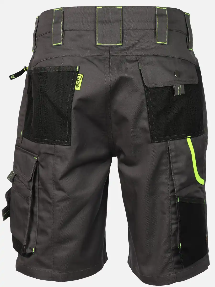Bild 2 von Herren Arbeitsshorts mit Neondetails Grau
