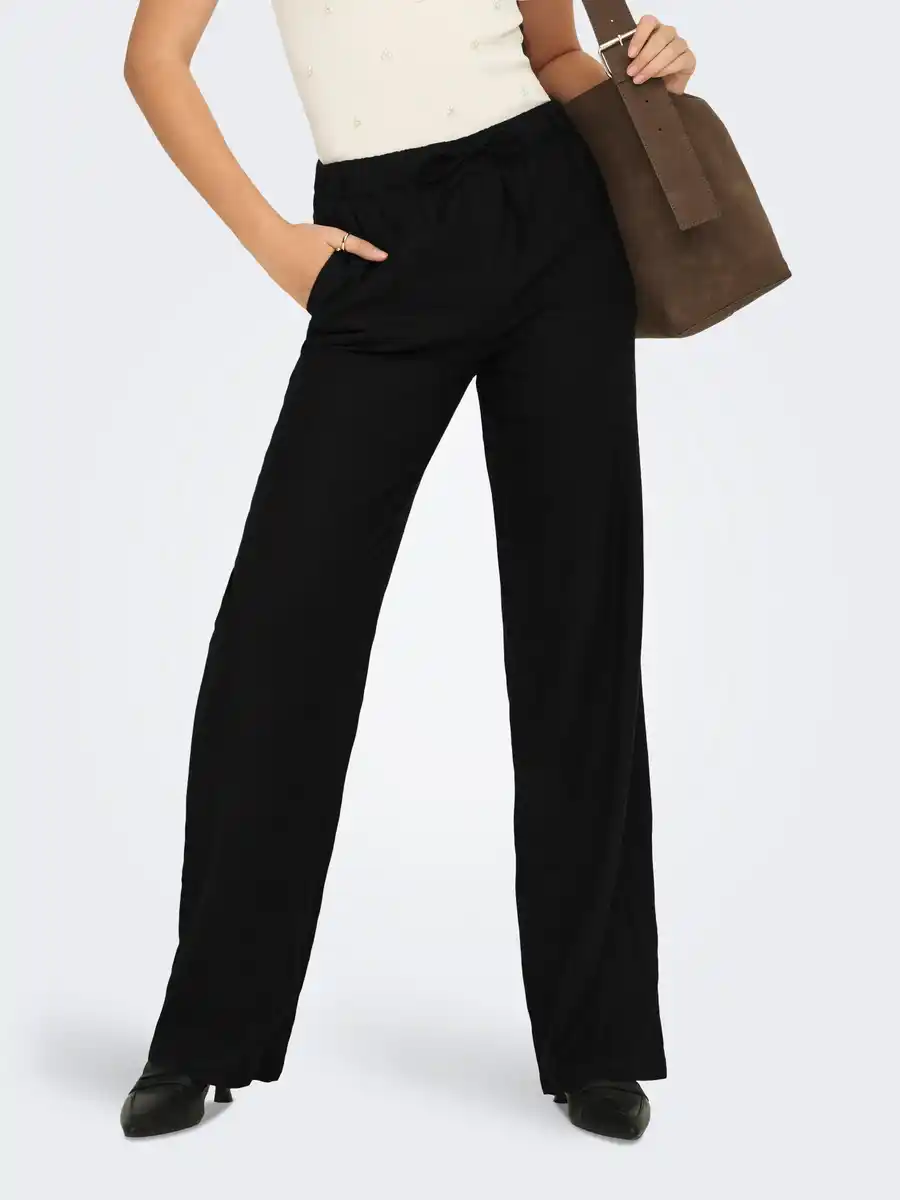 Bild 1 von Only ONLGOA MW LINEN BL PU Freizeithose Schwarz