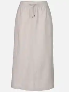 Damen Leinenrock Beige