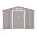 Bild 2 von Hattoro S300 Metall Gerätehaus mit Bodenrahmen 12,5 m³ Satteldach Hellgrau